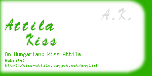 attila kiss business card